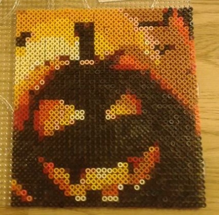 Scary Halloween Pumpkin Hama Bead Pattern
